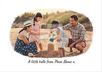 Tap to view A Little Hello Holiday Photo Postcard