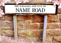 UK Street Sign Change of Address Postcard