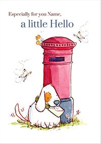 A Little Hello Personalised Postcard