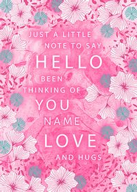 Been Thinking of You floral personalised Postcard