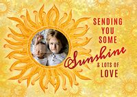Sending Sunshine photo upload personalised Postcard