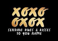 Hugs and Kisses personalised Postcard