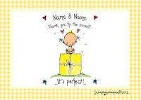 Tap to view Yellow Thank You Baby Postcard - Juicy Lucy