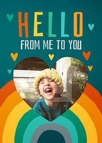 Tap to view Hello Rainbow Photo Postcard