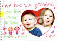 We Love You Grandad Photo Postcard