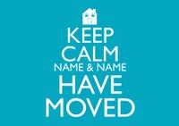 Tap to view Keep Calm We've Moved Postcard