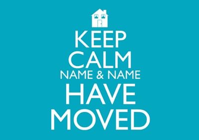 Keep Calm We've Moved Postcard