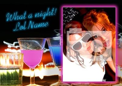 What A Night Photo Postcard
