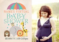 Tap to view Virtual Baby Shower Invite Photo Postcard