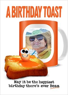 A Birthday Toast Photo Postcard