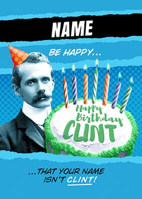 Happy Birthday Clint Personalised Postcard