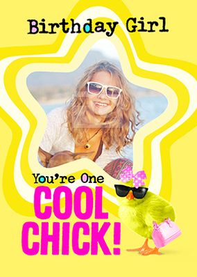 One Cool Chick Photo Postcard