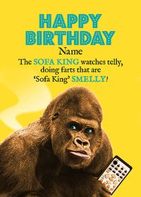 Sofa King Birthday Personalised Postcard