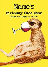 Birthday Face Mask Personalised Postcard