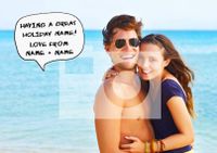Tap to view Speech Bubble & Photo Couples Holiday Postcard