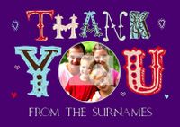 Tap to view Purple Family Thank You Postcard