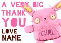 Tap to view Very Big Thank You New Baby Card - Pink