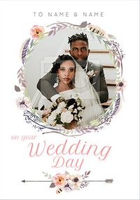 Tap to view Boho Chic photo Wedding Postcard