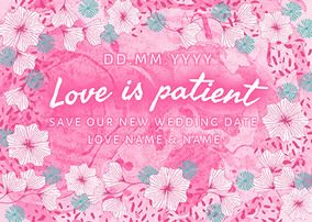Love is Patient Personalised Postcard