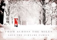 Across the Miles Personalised Christmas Postcard
