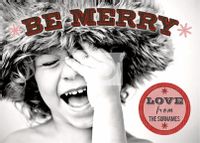 Be Merry Christmas Postcard