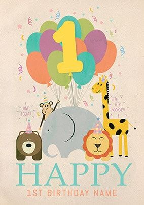 Happy 1st Birthday Personalised Poster