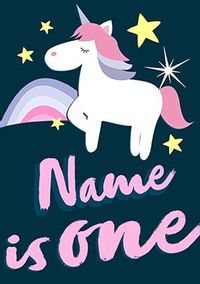 1st Birthday Unicorn Personalised Poster