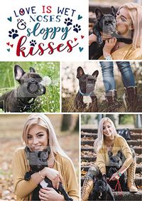 Sloppy Kisses Dog Multi Photo Large Poster
