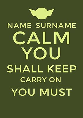 Calm You Shall Keep Poster
