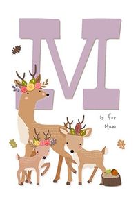 M Is For Mum Personalised Poster