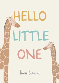 Hello Little One Personalised Poster