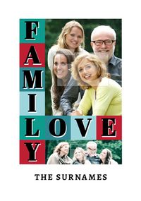 Tap to view Personalised Photo Upload Poster - Family Love Es