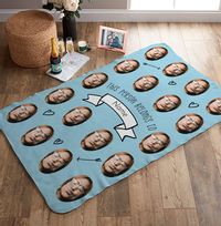 Tap to view Just A Crush Blue Photo Upload Personalised Blanket