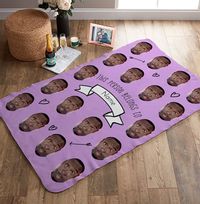 Just A Crush Pink Photo Upload Personalised Blanket