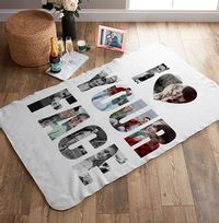 I Heart Your Face Photo Upload Personalised Blanket