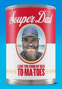 Souper Dad 3D Photo Birthday Card