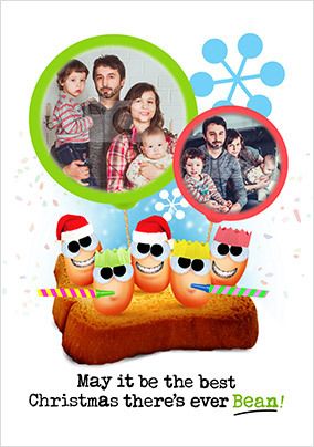 Flip Reveal Toast All Photo Christmas Card