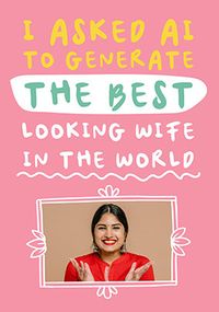 Tap to view AI Best Wife Photo Birthday Card
