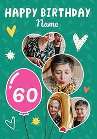 Tap to view 60 Today Balloons Birthday Card