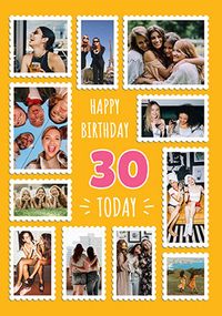 30 Today Stamps Birthday Card