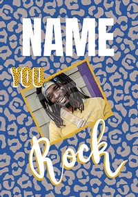 Tap to view You Rock Male Photo Birthday Card