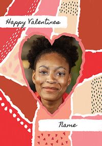 Tap to view Pattern Heart Photo Valentine's Card