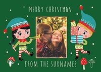 Elves Photo Christmas Card