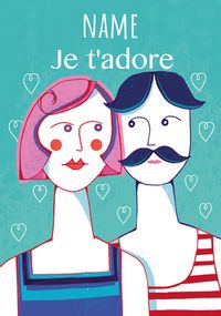 Tap to view Je t'adore personalised Valentine's Day Card