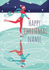 Tap to view Ice Skater Christmas Card