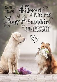 Tap to view 45 Years Personalised Sapphire Anniversary Card