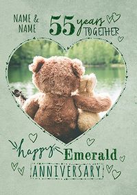 Tap to view 55 Years Emerald Anniversary Personalised Card