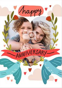 Tap to view Happy Anniversary Birds Photo Card