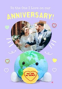 Tap to view Swizzels You're My World Anniversary Photo Card