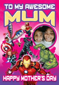 Avengers - Awesome Mum Mother's Day Photo Card